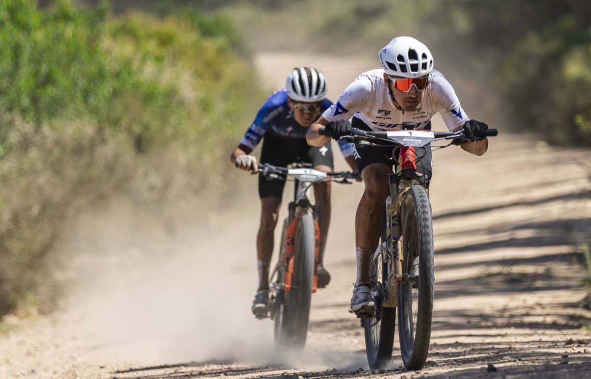 Mountain biker on a trail